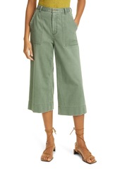 Le Superbe Rhoda Wide Leg Crop Cotton Pants in Kush at Nordstrom