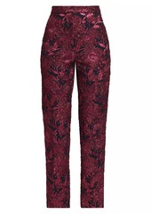 Lela Rose Demi Metallic Jacquard Pants