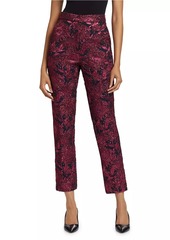 Lela Rose Demi Metallic Jacquard Pants