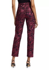 Lela Rose Demi Metallic Jacquard Pants