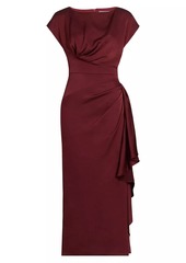 Lela Rose Florence Draped Satin Dress