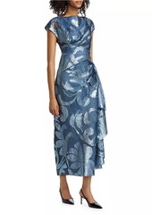 Lela Rose Florence Metallic Cocktail Dress