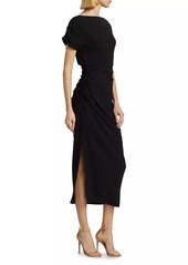 Lela Rose Florence Ruched Crepe Dress