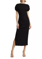 Lela Rose Florence Ruched Crepe Dress