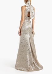 Lela Rose - Bow-embellished metallic brocade gown - Metallic - US 2