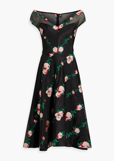 Lela Rose - Fil coupé organza dress - Black - US 2