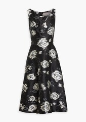 Lela Rose - Floral-print fil coupé dress - Black - US 2