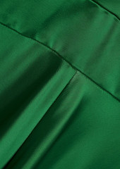 Lela Rose - Pleated satin-crepe midi dress - Green - US 2
