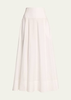Lela Rose Pleated Full Maxi Skirt