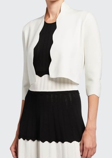 Lela Rose Scalloped Bolero Cardigan