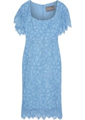 Lela Rose Woman Corded Lace Dress Light Blue