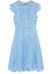 Lela Rose Woman Corded Lace Mini Dress Light Blue
