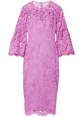 Lela Rose Woman Guipure Lace Dress Lavender
