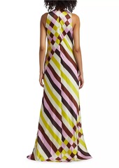 Lela Rose Printed Sleeveless Gown