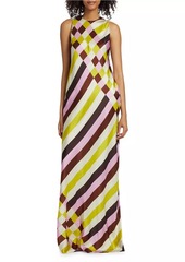 Lela Rose Printed Sleeveless Gown