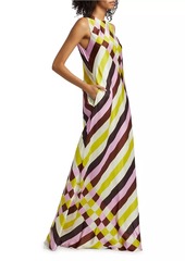 Lela Rose Printed Sleeveless Gown