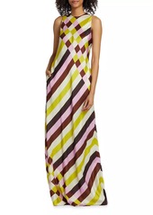 Lela Rose Printed Sleeveless Gown