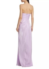 Lela Rose Strapless Draped Gown