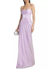 Lela Rose Strapless Draped Gown