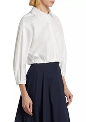 Lela Rose Stretch Poplin Top