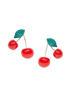 Lele Sadoughi 14K-Gold-Plated, Resin, & Enamel Cherry Drop Earrings
