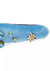 Lele Sadoughi Alice Crystal-Embellished Velvet Headband