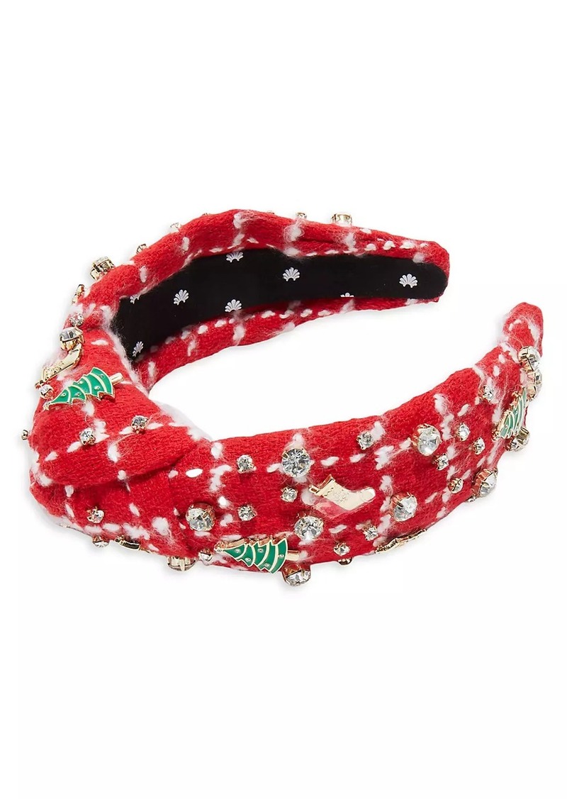 Lele Sadoughi Christmas Stocking Knotted Headband