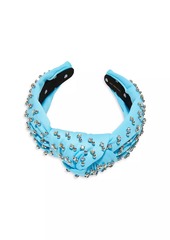 Lele Sadoughi Crystal-Embellished Neoprene Knotted Headband