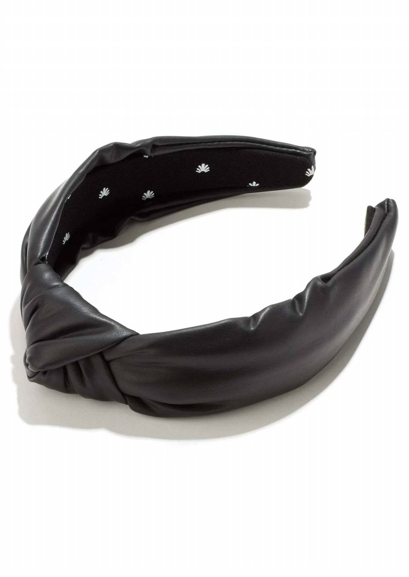Lele Sadoughi Faux Leather Headband In Black