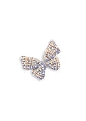 Lele Sadoughi Faux Pearl-Embellished Tweed Bow Barrette