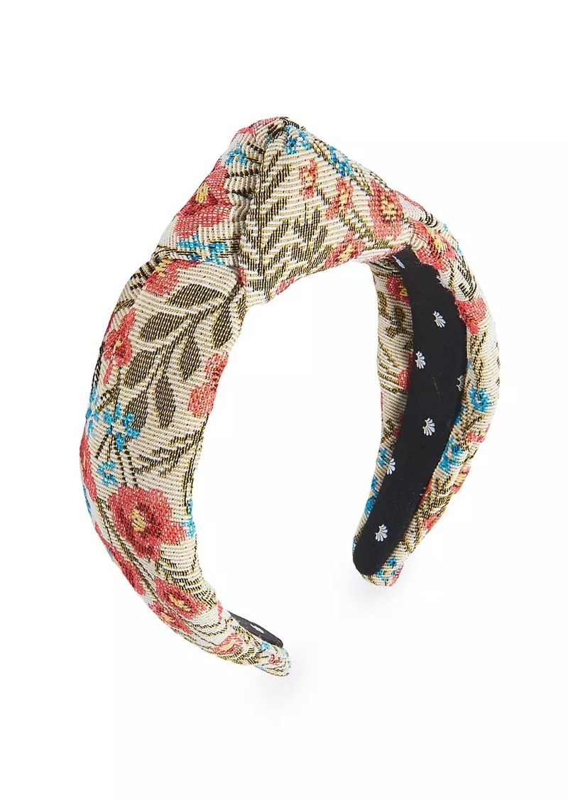 Lele Sadoughi Floral Brocade Knotted Headband