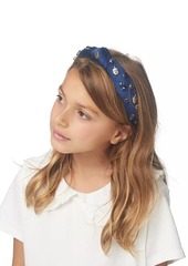 Lele Sadoughi Girl's Crystal Dreidel Knotted Headband