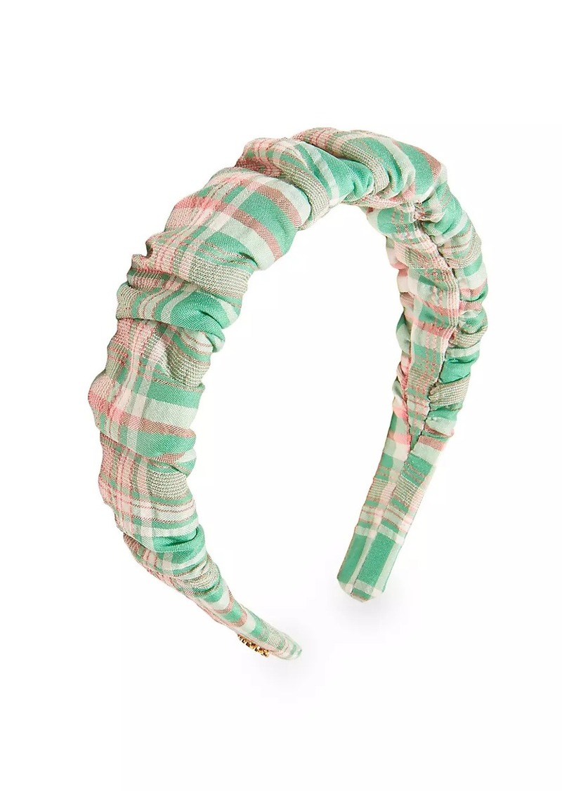 Lele Sadoughi Kelly Ruched PlaidHeadband