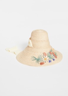 Lele Sadoughi Embroidered Straw Hat