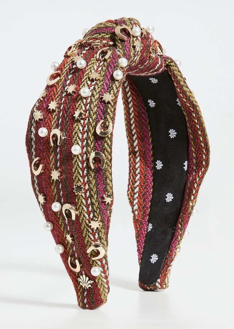 Lele Sadoughi Horseshoe Embellished Knotted Headband