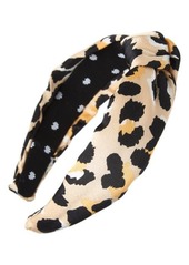 Lele Sadoughi Knotted Headband in Leopard at Nordstrom