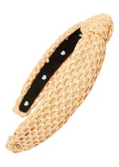 Lele Sadoughi Knotted Raffia Slim Headband