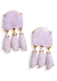 Lele Sadoughi Lilac Stone Fringe Earrings at Nordstrom