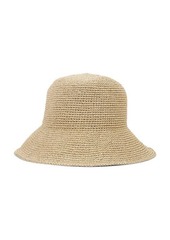 Lele Sadoughi Metallic Yarn Crochet Bucket Hat