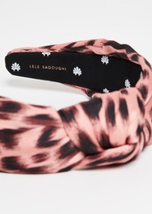 Lele Sadoughi Silk Leopard Knotted Headband