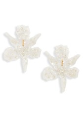 Lele Sadoughi Small Crystal Lily Drop Earrings