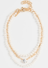Lele Sadoughi Swarovski Crystal Shell Necklace