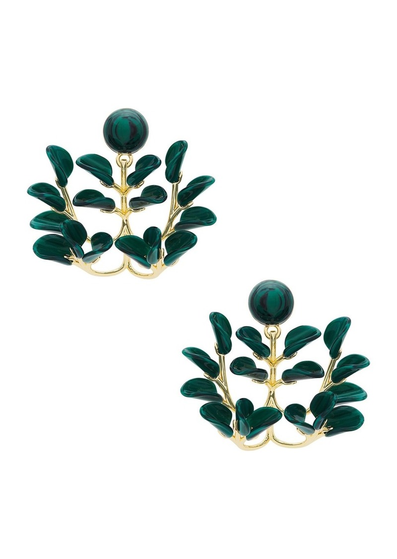 Lele Sadoughi Vine Leaf Chandelier Earring