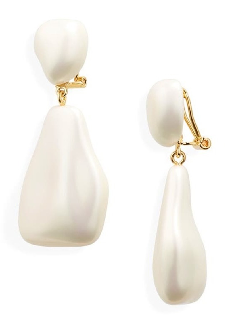 Lele Sadoughi Wilma Holographic Imitation Pearl Drop Earrings