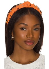 Lele Sadoughi Woven Candy Jeweled Slim Knotted Headband