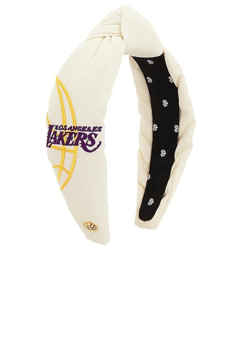 Lele Sadoughi x NBA LA Lakers Embroidered Headband