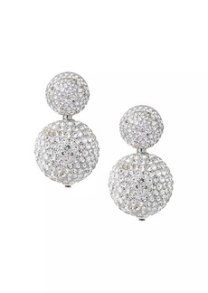 Lele Sadoughi Silvertone & Glass Crystal Drop Earrings