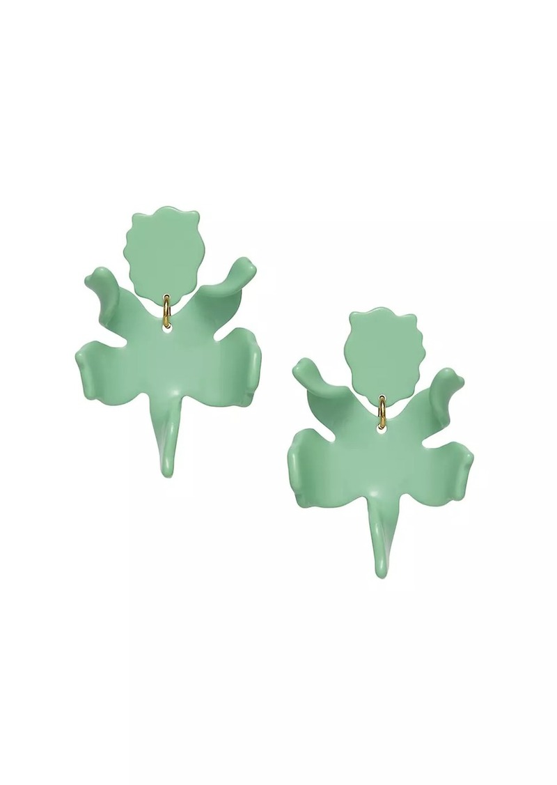 Lele Sadoughi Small Paper Lily 14K Gold-Plated & Acetate Drop Earrings