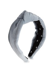 Lele Sadoughi Waffle-Knit Cotton-Blend Knotted Headband