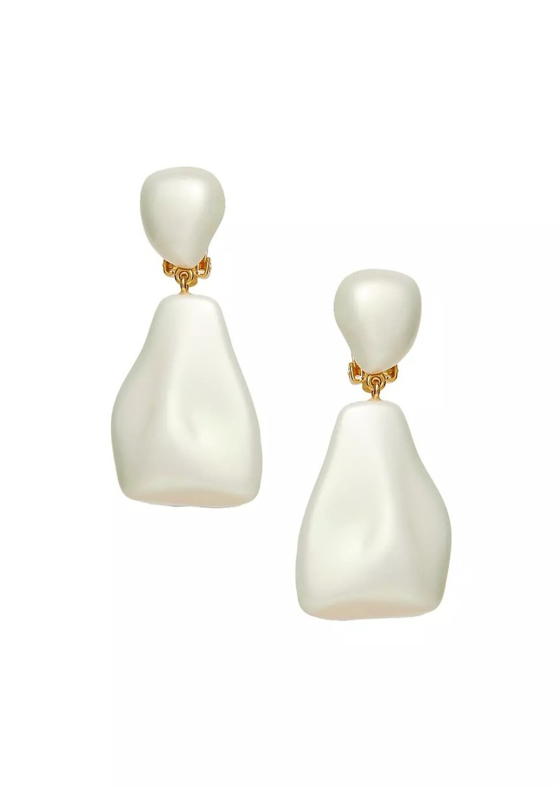 Lele Sadoughi Wilma Goldtone & Imitation Pearl Drop Earrings